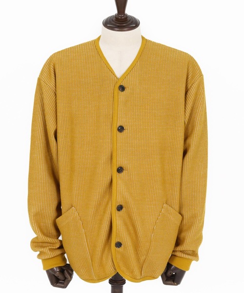 CAMBIO（カンビオ）の「mcg3694- ウール混ビッグワッフルカーディガン(CAM-7290)（カーディガン/ボレロ・メンズ・ブラック/杢グレー/マスタード・M/L）」の14枚目の写真