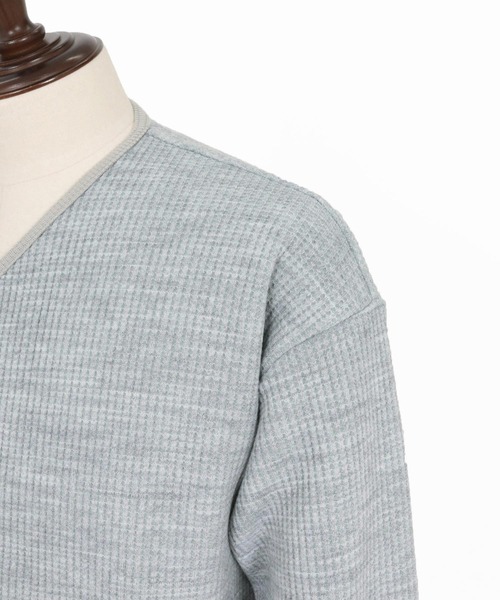 CAMBIO（カンビオ）の「mcg3694- ウール混ビッグワッフルカーディガン(CAM-7290)（カーディガン/ボレロ・メンズ・ブラック/杢グレー/マスタード・M/L）」の22枚目の写真