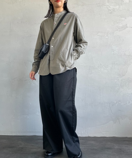 DANTON（ダントン）の「[DANTON/ダントン] コットンフランネル バンドカラーシャツ（シャツ/ブラウス・レディース・グレー/オリーブ/キナリ・38/36/34）」の16枚目の写真