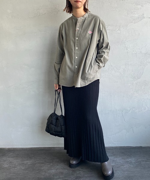 DANTON/ダントン] コットンフランネル バンドカラーシャツ（シャツ