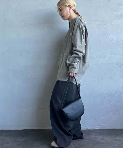 DANTON（ダントン）の「[DANTON/ダントン] コットンフランネル バンドカラーシャツ（シャツ/ブラウス・レディース・グレー/オリーブ/キナリ・38/36/34）」の8枚目の写真