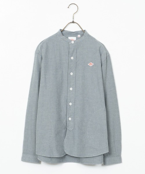 DANTON/ダントン] コットンフランネル バンドカラーシャツ（シャツ