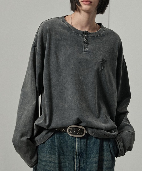 Alfred Alex】ヴィンテージライクパウダーブリーチ加工ワンポイント