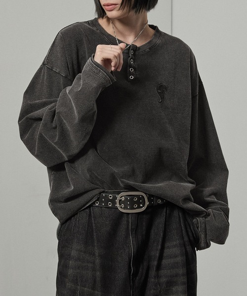 Alfred Alex】ヴィンテージライクパウダーブリーチ加工ワンポイント