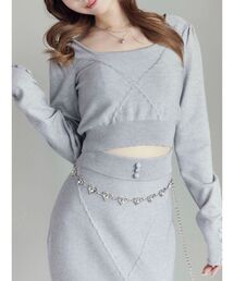 EATME | 【SETUP着用可】クロスケーブルニットTOP(ニット/セーター)