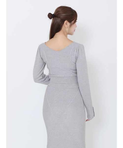 EATME（イートミー）の「【SETUP着用可】クロスケーブルニットTOP（ニット/セーター・レディース・オレンジ/オフホワイト/グレー/ブラック・FREE）」の9枚目の写真