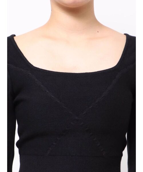 EATME（イートミー）の「【SETUP着用可】クロスケーブルニットTOP（ニット/セーター・レディース・オレンジ/オフホワイト/グレー/ブラック・FREE）」の12枚目の写真