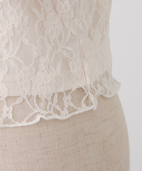 one after another NICE CLAUP(ワンアフターアナザーナイスクラップ)の「肩リボンキャミソール/取り外し可能(キャミソール・レディース・オフホワイト/アイボリー/ピンク・FREE)」の10枚目の写真