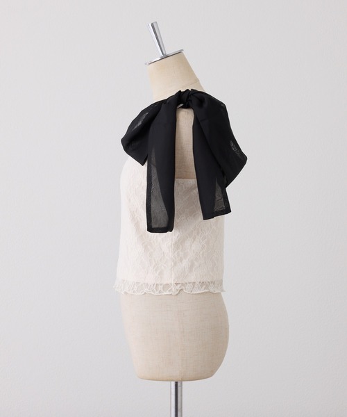 one after another NICE CLAUP(ワンアフターアナザーナイスクラップ)の「肩リボンキャミソール/取り外し可能(キャミソール・レディース・オフホワイト/アイボリー/ピンク・FREE)」の5枚目の写真