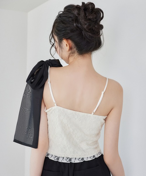 one after another NICE CLAUP(ワンアフターアナザーナイスクラップ)の「肩リボンキャミソール/取り外し可能(キャミソール・レディース・オフホワイト/アイボリー/ピンク・FREE)」の17枚目の写真