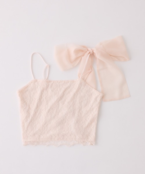 one after another NICE CLAUP(ワンアフターアナザーナイスクラップ)の「肩リボンキャミソール/取り外し可能(キャミソール・レディース・オフホワイト/アイボリー/ピンク・FREE)」の14枚目の写真
