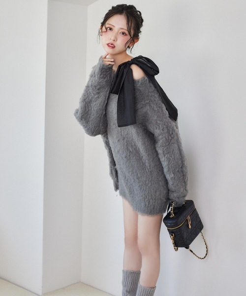 肩リボンキャミソール/取り外し可能（キャミソール）｜one after