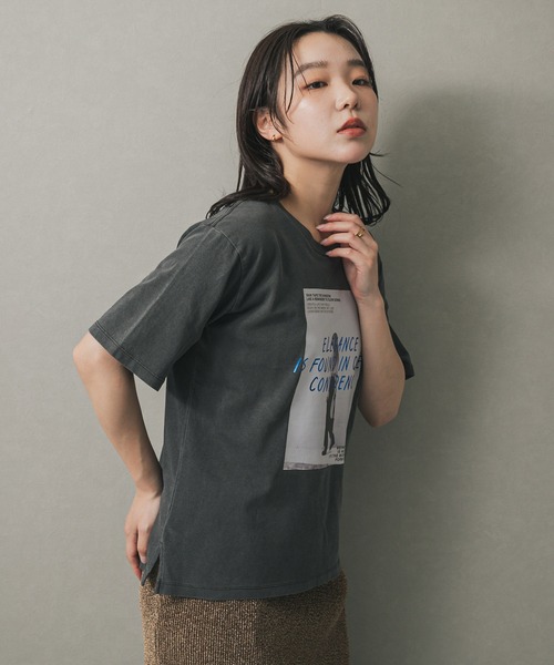 SENSE OF PLACE by URBAN RESEARCH（センスオブプレイスバイアーバンリサーチ）の「アソートフォトTシャツ(半袖)（Tシャツ/カットソー・レディース・チャコールグレー/オフホワイト/ライトベージュ・ONE）」の17枚目の写真
