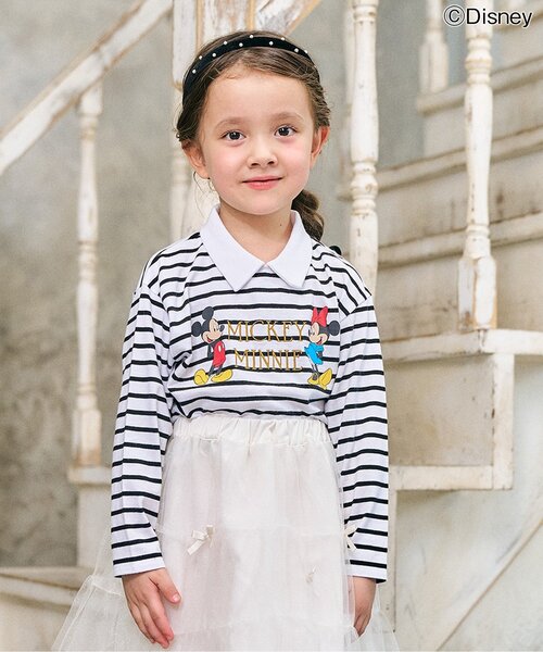 Disney（ディズニー）の「ディズニーキャラクター衿付きＴシャツ（Tシャツ/カットソー・キッズ・レインボー/その他2・120/100/90/80/110/130）」の2枚目の写真