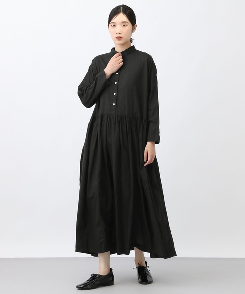 studio CLIP（スタディオクリップ）の「《natural by clip》60L製品染めワンピース[プチサイズあり]（ワンピース・レディース・ブラック/ブラウン/ピンク・FREE/PF）」の5枚目の写真