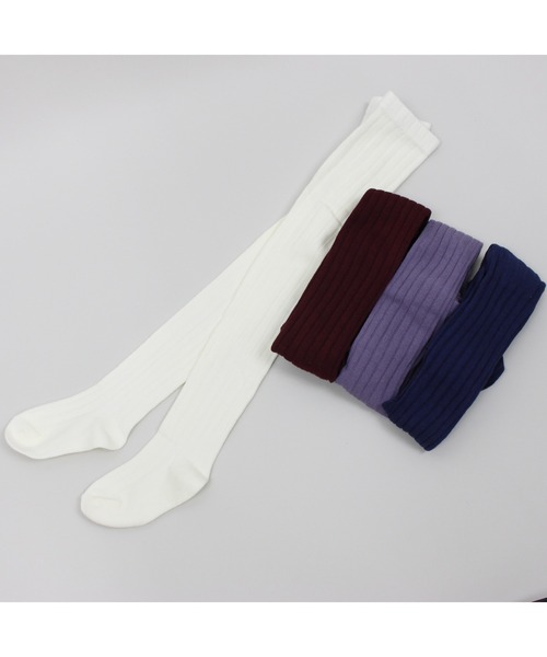 maarook(マルーク)の「リブタイツ(タイツ/ストッキング・キッズ・ネイビー/パープル/ホワイト/エンジ・S/XL/L/M)」の11枚目の写真