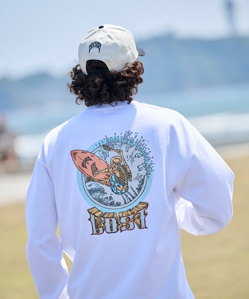 lost(ロスト)の「【ムラサキスポーツ限定】LOST/ロスト 長袖 Tシャツ ロンT バックプリント ヘビーウェイト L25F-2201(Tシャツ/カットソー・メンズ・ブラック/ホワイト・M/L/XL)」の2枚目の写真