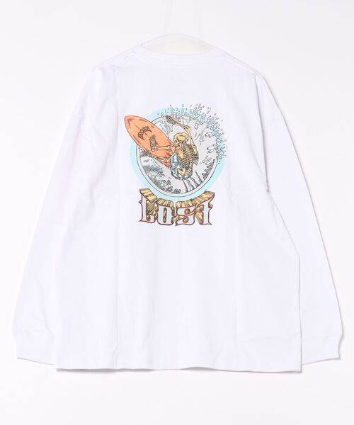 lost(ロスト)の「【ムラサキスポーツ限定】LOST/ロスト 長袖 Tシャツ ロンT バックプリント ヘビーウェイト L25F-2201(Tシャツ/カットソー・メンズ・ブラック/ホワイト・M/L/XL)」の4枚目の写真