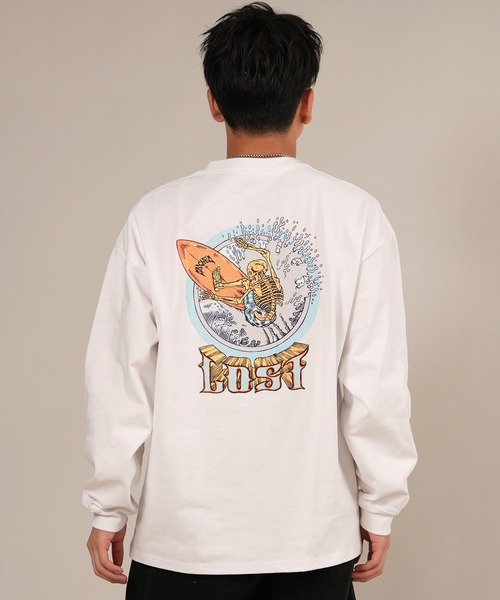 lost(ロスト)の「【ムラサキスポーツ限定】LOST/ロスト 長袖 Tシャツ ロンT バックプリント ヘビーウェイト L25F-2201(Tシャツ/カットソー・メンズ・ブラック/ホワイト・M/L/XL)」の6枚目の写真