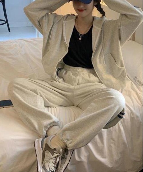 フード付 ロング丈パーカー パンツ 上下セットアップ サイドライン入  XL 楽天市場】 スウェット 上下セット 上下セット レディース