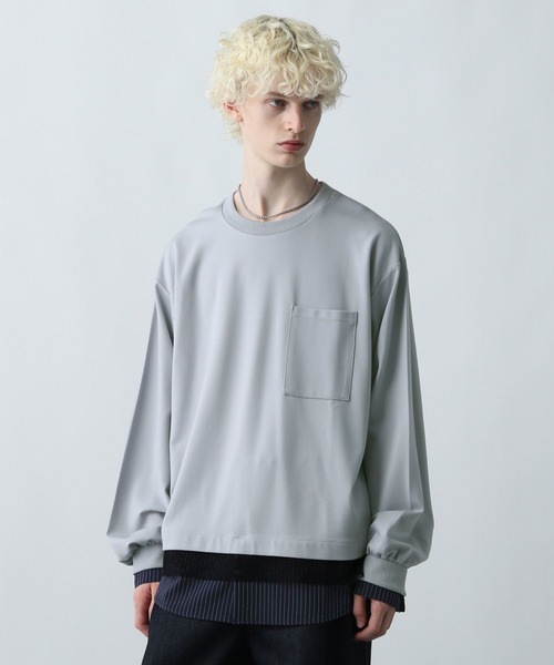 HARE（ハレ）の「ダブルレイヤードカットソー(HARE)（Tシャツ/カットソー・メンズ・レッド/グレー/ブラック・FREE）」の9枚目の写真