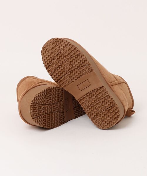 Honeys（ハニーズ）の「厚底フェイクムートン（ブーツ・レディース・キャメル/ベージュ/ブラック・S/M/LL/L）」の4枚目の写真