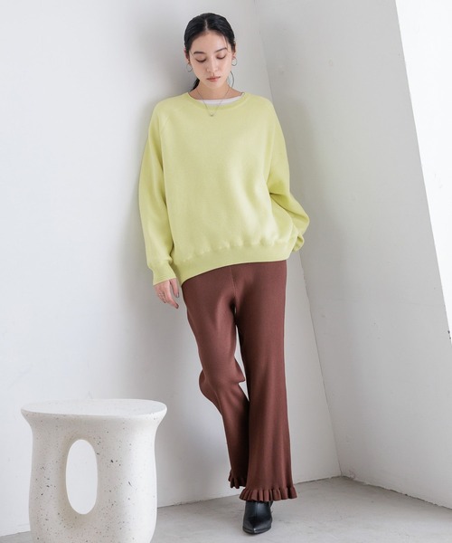 LOWRYS FARM（ローリーズファーム）の「スソフリルニットパンツ　580830（その他パンツ・レディース・ブラック/アイボリー/ブラウン・FREE）」の21枚目の写真