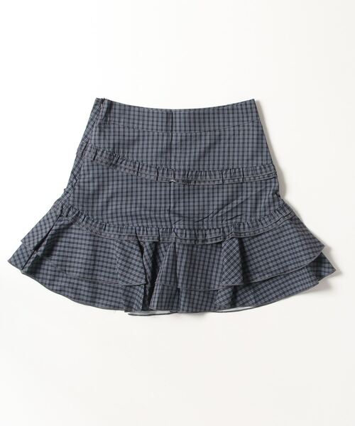 mul.（ムル）の「SK　切り替えフリルチェックスカート（スカート・レディース・ネイビー・FREE）」の6枚目の写真