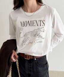 レオパードプリントロンTシャツ