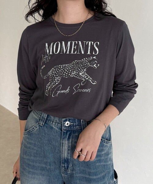 fredy emue(フレディエミュ)の「レオパードプリントロンTシャツ(Tシャツ/カットソー・レディース・オフホワイト/チャコールグレー/ベビーピンク・38)」の19枚目の写真