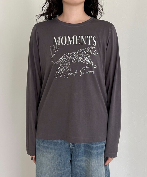 fredy emue(フレディエミュ)の「レオパードプリントロンTシャツ(Tシャツ/カットソー・レディース・オフホワイト/チャコールグレー/ベビーピンク・38)」の20枚目の写真