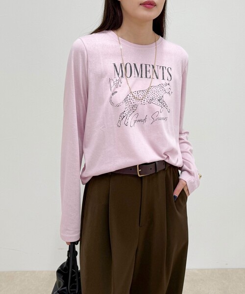 fredy emue(フレディエミュ)の「レオパードプリントロンTシャツ(Tシャツ/カットソー・レディース・オフホワイト/チャコールグレー/ベビーピンク・38)」の10枚目の写真