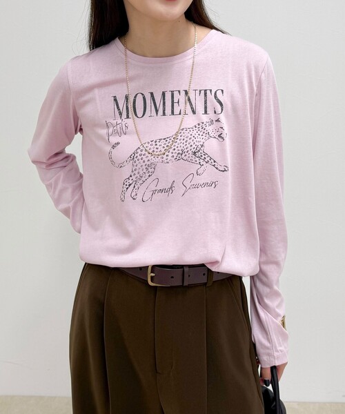 fredy emue(フレディエミュ)の「レオパードプリントロンTシャツ(Tシャツ/カットソー・レディース・オフホワイト/チャコールグレー/ベビーピンク・38)」の11枚目の写真