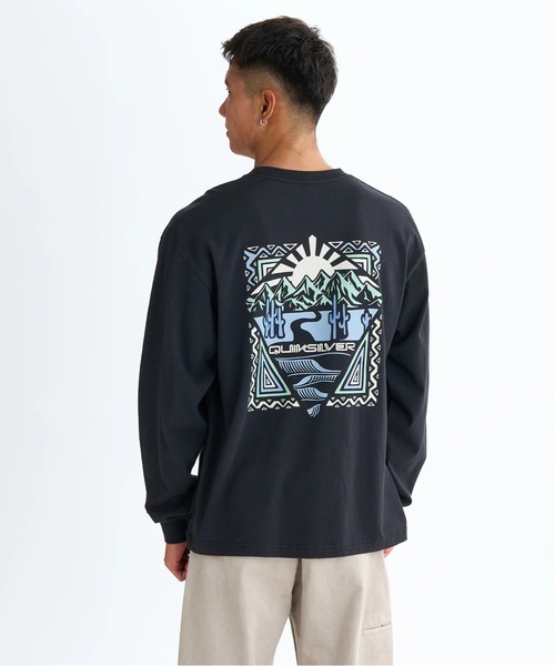 DESERT WAVES LT/クイックシルバーバックプリント長袖ロンT（Tシャツ