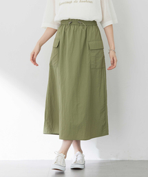 Petit Honfleur | ポケットロングスカート【撥水・通年素材・ウエストゴム】(スカート)