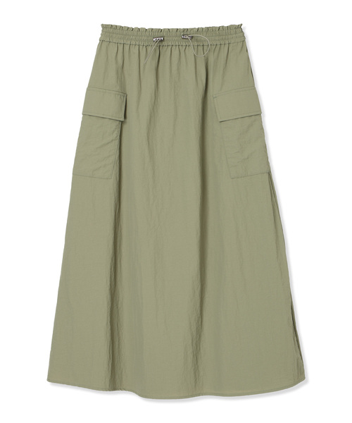 Petit Honfleur（プチオンフルール）の「ポケットロングスカート【撥水・通年素材・ウエストゴム】（スカート・レディース・ブラック/カーキ・M/L）」の22枚目の写真