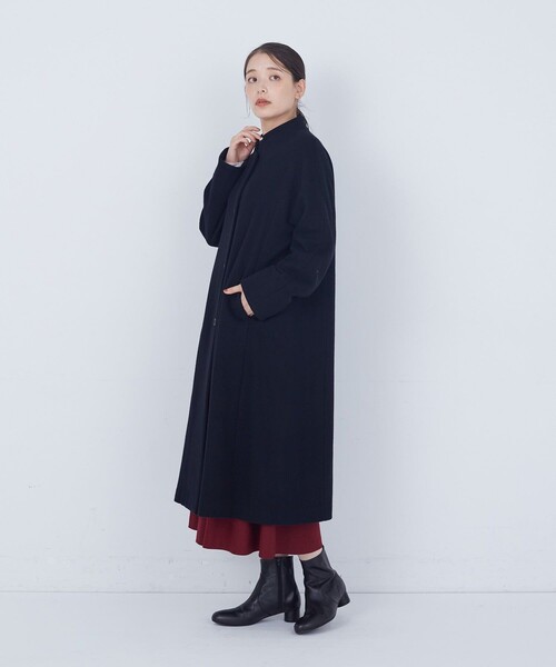 ADIEU TRISTESSE（アデュートリステス）の「ウールビーバーロングコート（その他アウター・レディース・カーキ/ブラック・38）」の12枚目の写真