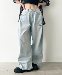 MUCENT（ムセント）の「【日本未発売/WEB限定】MUCENT(ムセント)/ユニセックス ピンタック ワイド デニム パンツ/PENTA SIDE PINTUCK DENIM PANTS（デニムパンツ）」