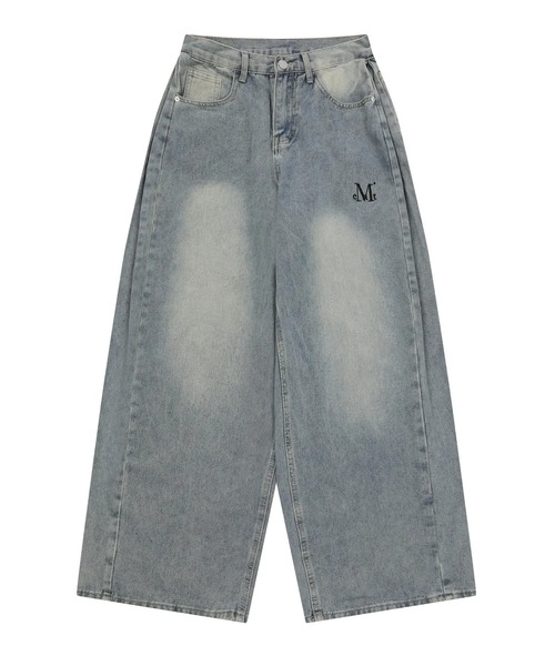 MUCENT(ムセント)の「【日本未発売/WEB限定】MUCENT(ムセント)/ユニセックス ピンタック ワイド デニム パンツ/PENTA SIDE PINTUCK DENIM PANTS(デニムパンツ・レディース・ブラック/ライトブルー/ダークブルー・S/M/L)」の6枚目の写真