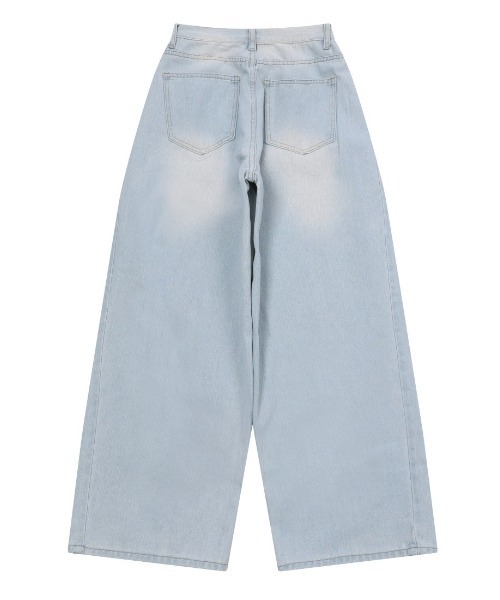 MUCENT(ムセント)の「【日本未発売/WEB限定】MUCENT(ムセント)/ユニセックス ピンタック ワイド デニム パンツ/PENTA SIDE PINTUCK DENIM PANTS(デニムパンツ・レディース・ブラック/ライトブルー/ダークブルー・S/M/L)」の15枚目の写真