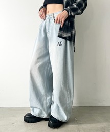 MUCENT（ムセント）の「【日本未発売/WEB限定】MUCENT(ムセント)/ユニセックス ピンタック ワイド デニム パンツ/PENTA SIDE PINTUCK DENIM PANTS（デニムパンツ）」