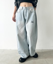 at12:03（アットイチニーゼロサン）の「【日本未発売/WEB限定】MUCENT(ムセント)/ユニセックス ピンタック ワイド デニム パンツ/PENTA SIDE PINTUCK DENIM PANTS（デニムパンツ）」