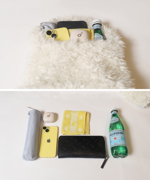 coca(coca)(コカ)の「プードルファーバッグ(ハンドバッグ・レディース・アイボリー/ブラック・ONE SIZE)」の16枚目の写真