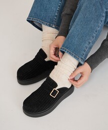 【洗える】厚底クロッグシューズ
