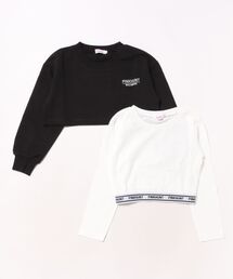 PINKHUNT（ピンクハント）の「PINKHUNT ピンクハント 裾ロゴロンT付き トレーナー 0961K（スウェット・キッズ）」