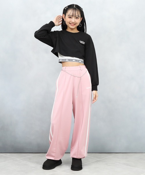 PINKHUNT（ピンクハント）の「PINKHUNT ピンクハント 裾ロゴロンT付き トレーナー 0961K（スウェット・キッズ・ブラック/オフホワイト・120cm/160cm/150cm/140cm/130cm）」の10枚目の写真