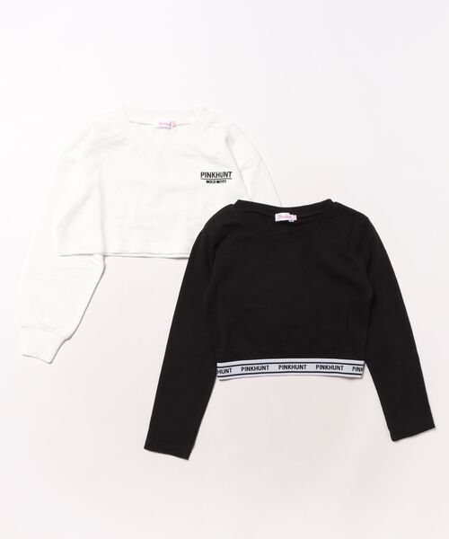 PINKHUNT（ピンクハント）の「PINKHUNT ピンクハント 裾ロゴロンT付き トレーナー 0961K（スウェット・キッズ・ブラック/オフホワイト・120cm/160cm/150cm/140cm/130cm）」の16枚目の写真