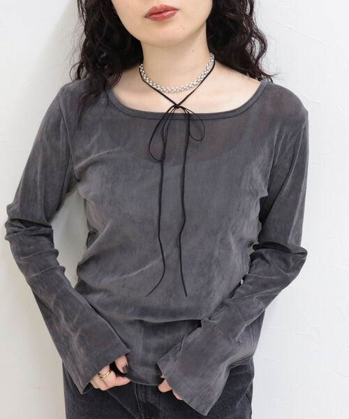 fredy emue（フレディエミュ）の「パールビジューコードチョーカー（チョーカー・レディース・ブラウン/ブラック・FREE）」の8枚目の写真