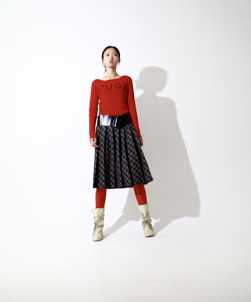 Oriens JOURNAL STANDARD（オリエンス ジャーナルスタンダード）の「IPU83 ロゴニット（ニット/セーター・レディース・グレー/レッド・FREE）」の13枚目の写真