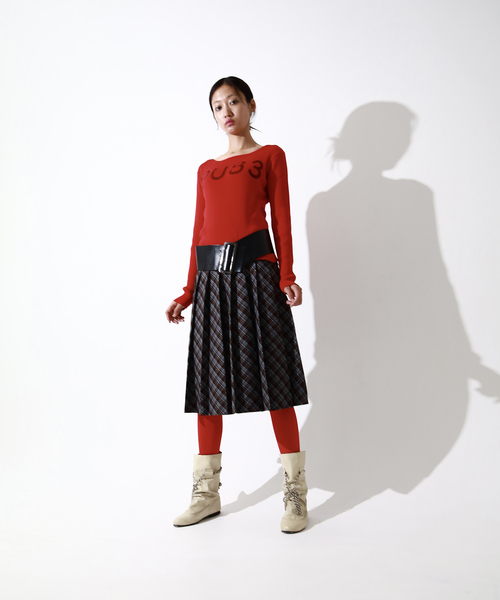 Oriens JOURNAL STANDARD（オリエンス ジャーナルスタンダード）の「IPU83 ロゴニット（ニット/セーター・レディース・グレー/レッド・FREE）」の14枚目の写真